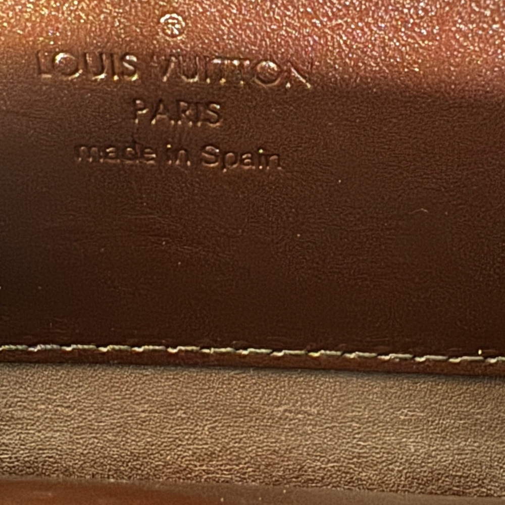 Louis Vuitton Brown Embossed printed monogram zipper round Wallet - Picture 9 of 16